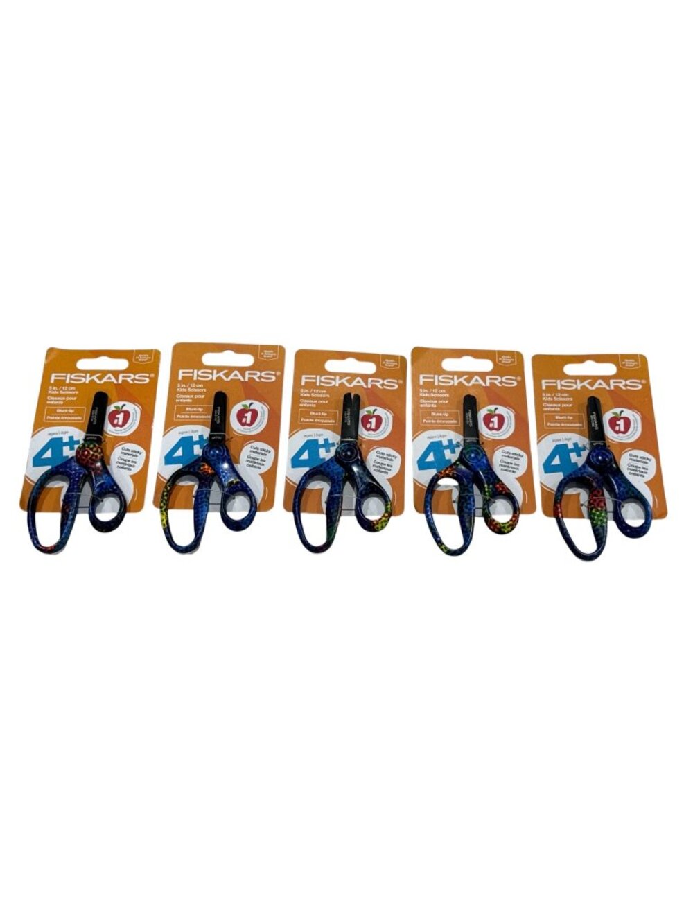 Fiskars Kids Scissors 5" Blunt-Tip 4+ Years Assorted Colors Pack Of 5